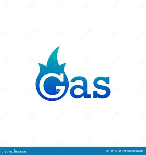 Natural Gas Logo, Blue Flame Company Concept. Vector Illustration Isolated on White Background ...