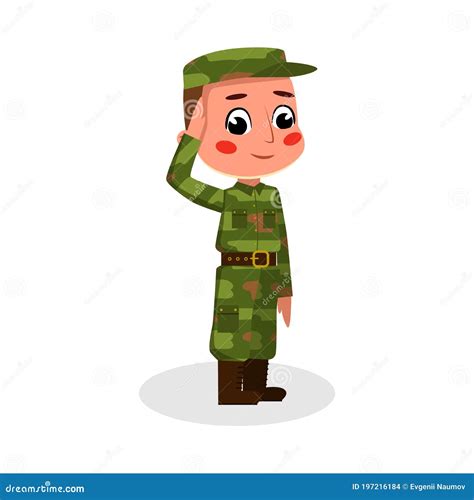 A Saluting Cartoon Soldier Vector Illustration | CartoonDealer.com #38001578