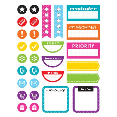 Colorful Planner Stickers - TCR8195 | Teacher Created Resources