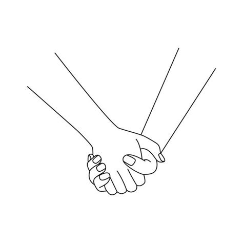 Two Friends Holding Hands Drawing Illustrations, Royalty-Free Vector ...