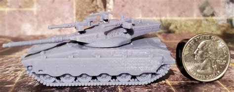 Merkava MK2 Tank 1/100 Scale, 3D Resin Printed Near Modern War Flames of War Team Yankee - Etsy