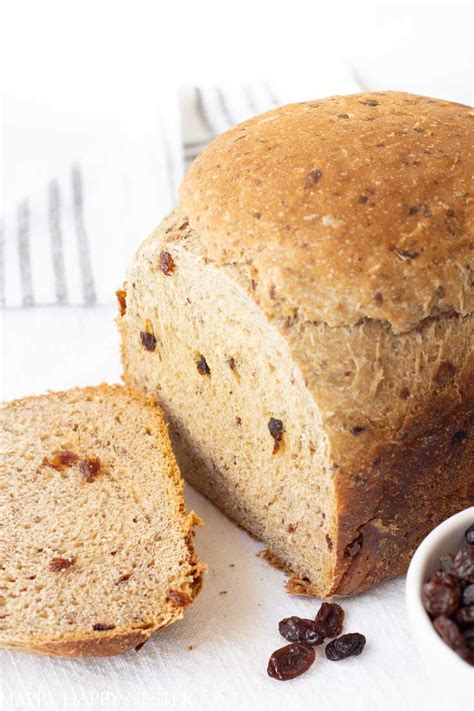 Homemade Raisin Bread Recipe - Vegan - Happy Happy Nester