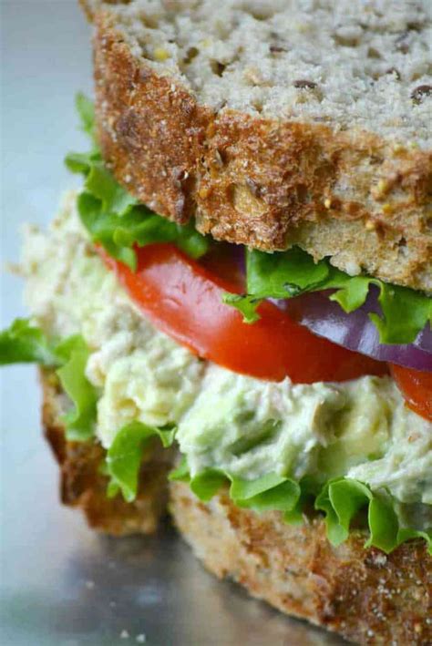 Heart-Healthy Tuna Avocado Salad Sandwich