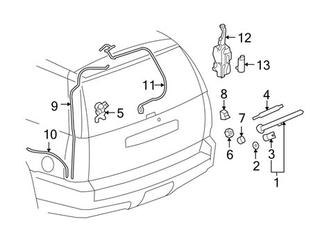 GMC Yukon XL 1500 Liftgate Washer Hose. Windshield Washer Hose., upper ...
