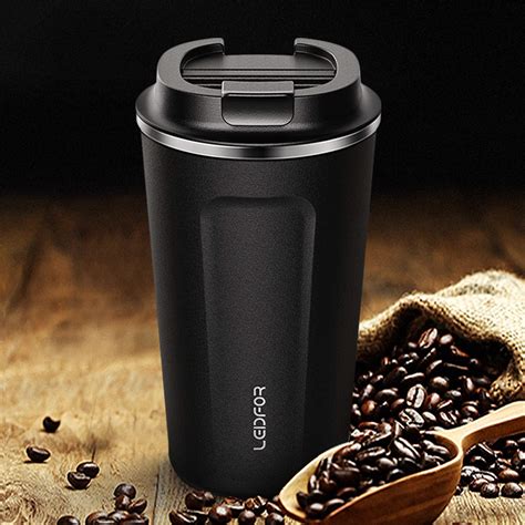 Leidfor Insulated Tumbler Coffee Travel Mug Vacuum Insulation Coffee Thermos Stainless Steel ...