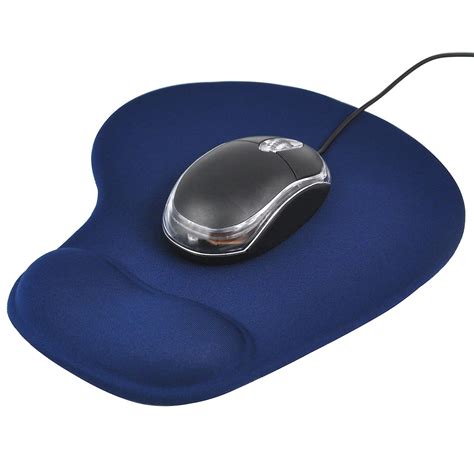 Comfort Wrist Gel Rest Support Mat Mouse Mice Pad Dark Blue. This ergonomically designed pad ...