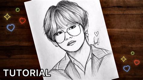 Bts V Kim Taehyung Drawing Bts Drawing Bts Army Boy Drawing For Beginners Pencil Sketch Drawing ...