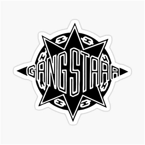 "Gangstarr logo- black" Sticker for Sale by omgitsdex | Redbubble