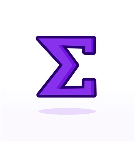 Sigma Mathematical Icon for Statistics and Greek Symbol Character Alphabet 6549098 Vector Art at ...