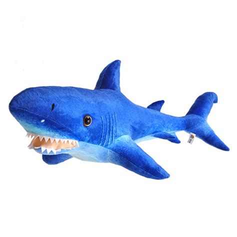 Fancytrader Giant Blue Shark Plush Toys Big Stuffed Sea Animal Shark Doll Pillow 115cm 45inch ...