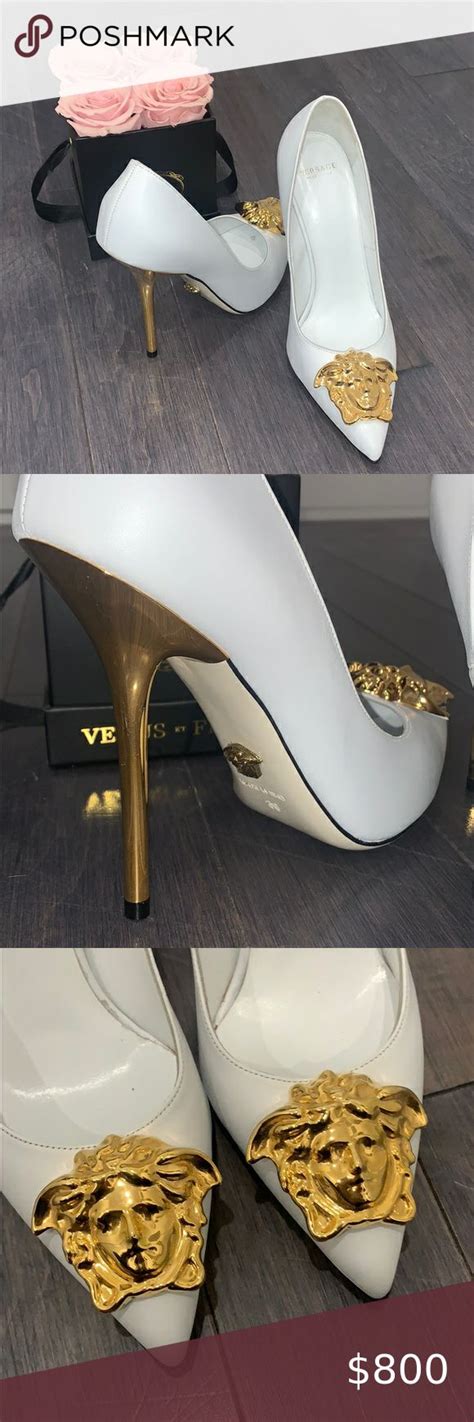 VERSACE gold Medusa heels. | Couture heels, Versace gold, Shoes women heels