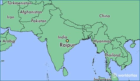 Where is Raipur, India? / Raipur, Chhattisgarh Map - WorldAtlas.com