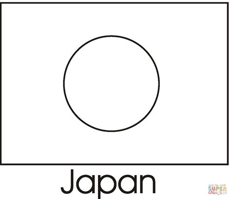 Japan Flag coloring page | Free Printable Coloring Pages