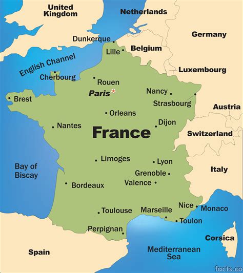 Map Of France With Towns And Cities - Best Map of Middle Earth