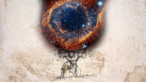 Man carrying eye abstract illustration, digital art, artwork, Atlas (god), titan HD wallpaper ...