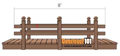 Flat Garden Bridge Plans - DIY Landscape Bridge - Construct101