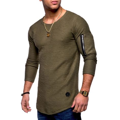 Fashion Men's Slim Fit O Neck Long Sleeve Muscle Tee T shirt Casual Tops Blouse New Casual ...