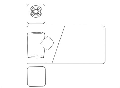 Furniture single bed top view - Cadbull