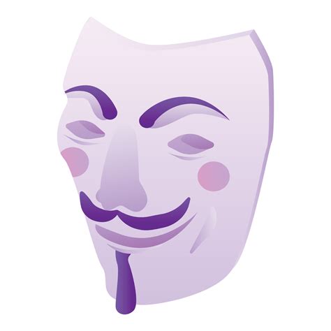 Hacker mask icon, isometric style 15384200 Vector Art at Vecteezy