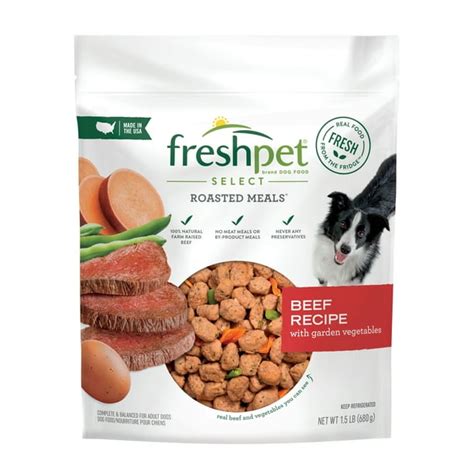 Freshpet Healthy & Natural Dog Food, Fresh Beef Recipe, 1.5lb - Walmart.com - Walmart.com