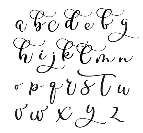 Descargar Alfabeto de brushpen. Caligrafía moderna manuscrita letras ilustración vectorial ...