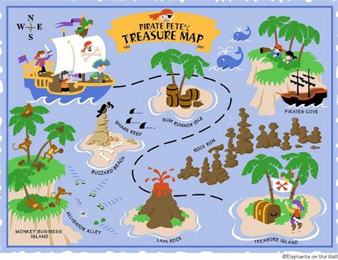 Adventure Map Clipart Printable Treasure Maps For Kids In - Clipartpost - Free Printable Pirate ...