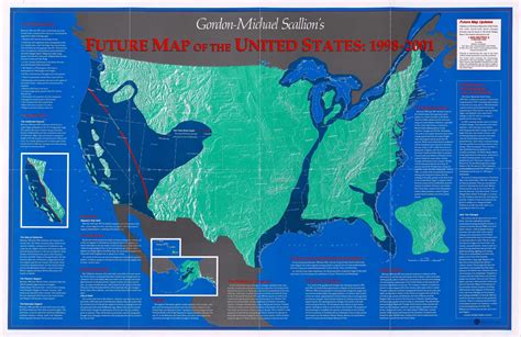 Gordon Michael-Scallion's prophetic "Future Map of the United States" - Rare & Antique Maps