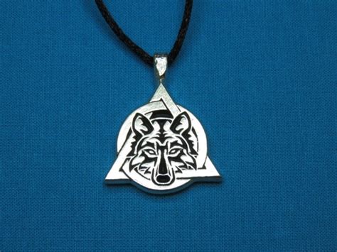 Tribal Wolf Therian Symbol Otherkin Small Lead-Free Silver