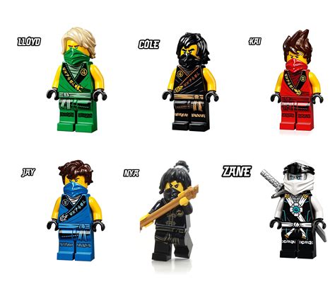 LEGO NINJAGO Legacy Rebooted Minifigure Combo Pack - Lloyd, Jay, Kai, Cole, Zane, NYA (with ...