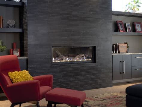 Basalt IL Tiles | Stacked stone walls, Stone tile wall, Brick fireplace