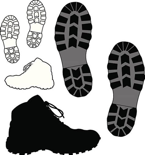 Silhouette Of A Hiking Boots Illustrations, Royalty-Free Vector Graphics & Clip Art - iStock