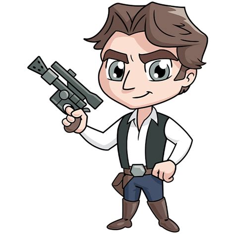 How to Draw Chibi Han Solo from Star Wars - Really Easy Drawing Tutorial