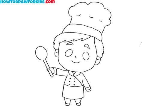 How to Draw a Chef - Easy Drawing Tutorial For Kids