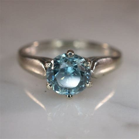 Blue Zircon Ring - Etsy