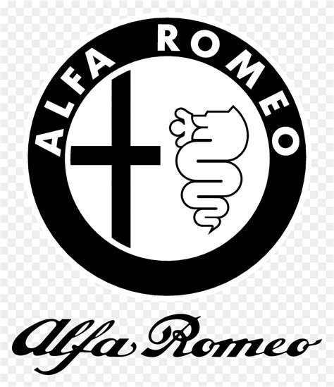 Alfa Romeo Logo Black And White Alfa Romeo Side Sticker, Text, Hand, Symbol HD PNG Download ...