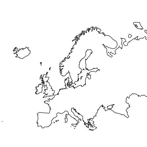 Outline Simple Map of Europe 3087855 Vector Art at Vecteezy