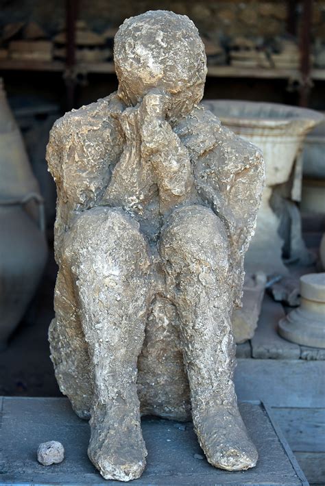 Plaster Cast of Volcano Victim in Pompeii, Italy - Encircle Photos