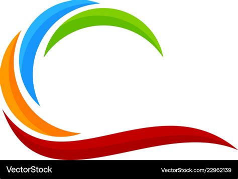 Color wave logo icon design Royalty Free Vector Image