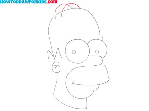 How to Draw Homer Simpson Head - Drawing Tutorial For Kids