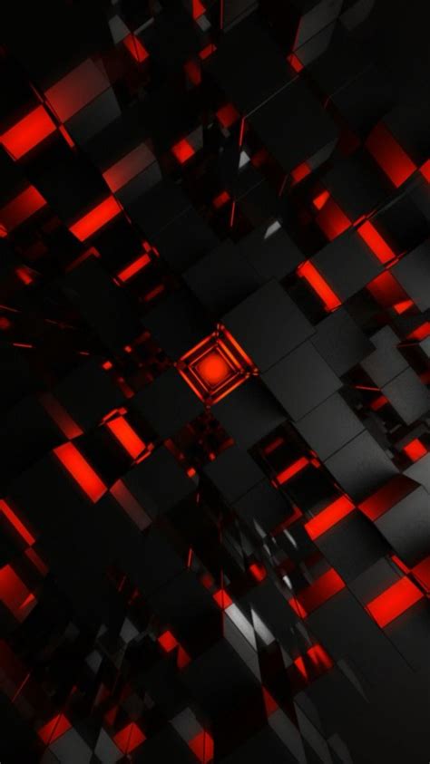 Black and Red Geometric Wallpaper | 3d wallpaper abstract, Cool ...