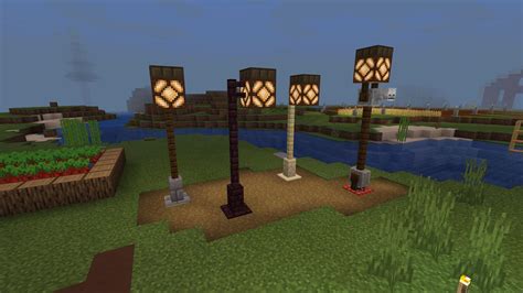 Several simple automatic street lamp designs for your world : r/Minecraft