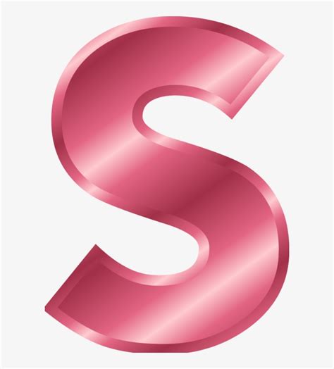 Letter Alphabet Clip Art - Letter S In Pink - 600x827 PNG Download - PNGkit