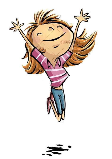 Yippee Jumping For Joy Cartoon