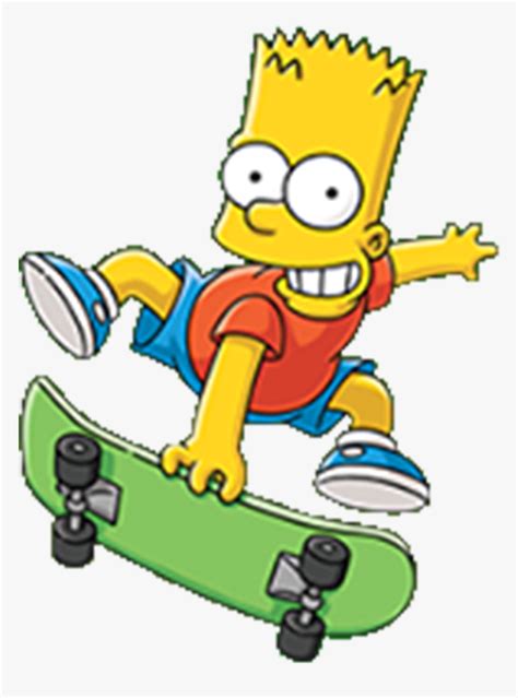 Transparent Skateboard Clipart - Bart Simpson Riding Skateboard, HD Png Download , Transparent ...