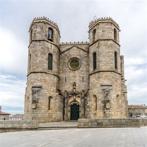 Side View of the Cathedral of Guarda in Portugal Editorial Photography - Image of history ...