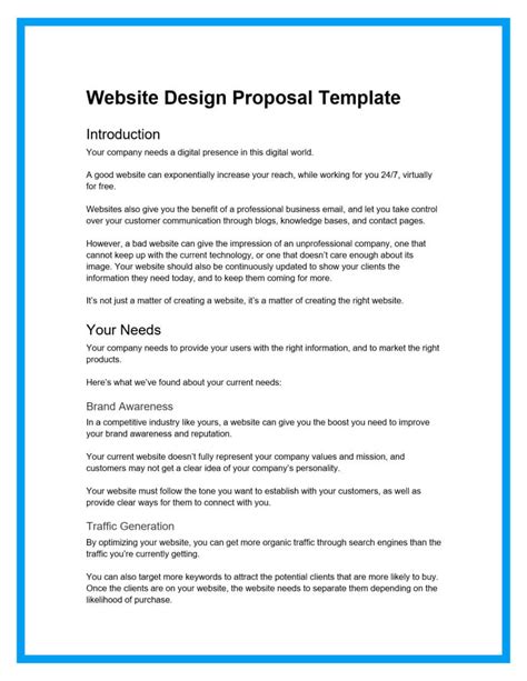 Request For Proposal Template Word - Sfiveband.com