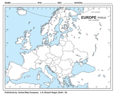 Outline Map Of Europe Political With Free Printable Maps And Throughout ...