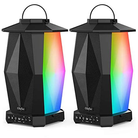 Olafus Outdoor Speaker Bluetooth, 50W Dual Wireless Speaker, IPX5 Waterproof Lantern Speakers ...