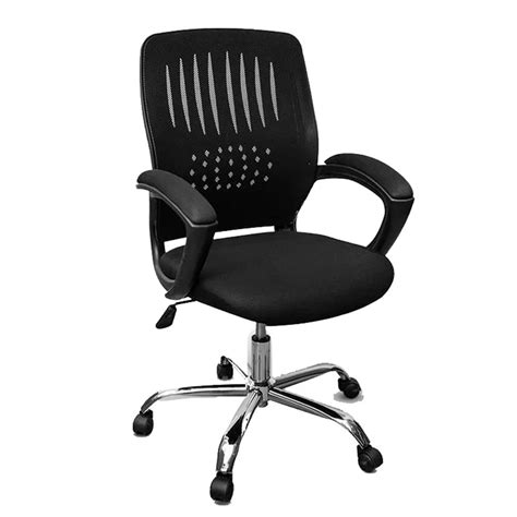 Ergonomic Adjustable Office Chair with Lumbar Support, Thick Padded Cushion, Armrests, and ...