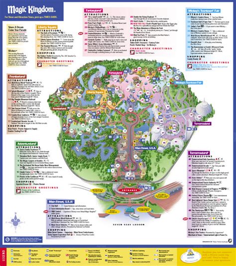 Disneys Magic Kingdom Map - Disney039s Magic Kingdom Orlando FL USA • mappery